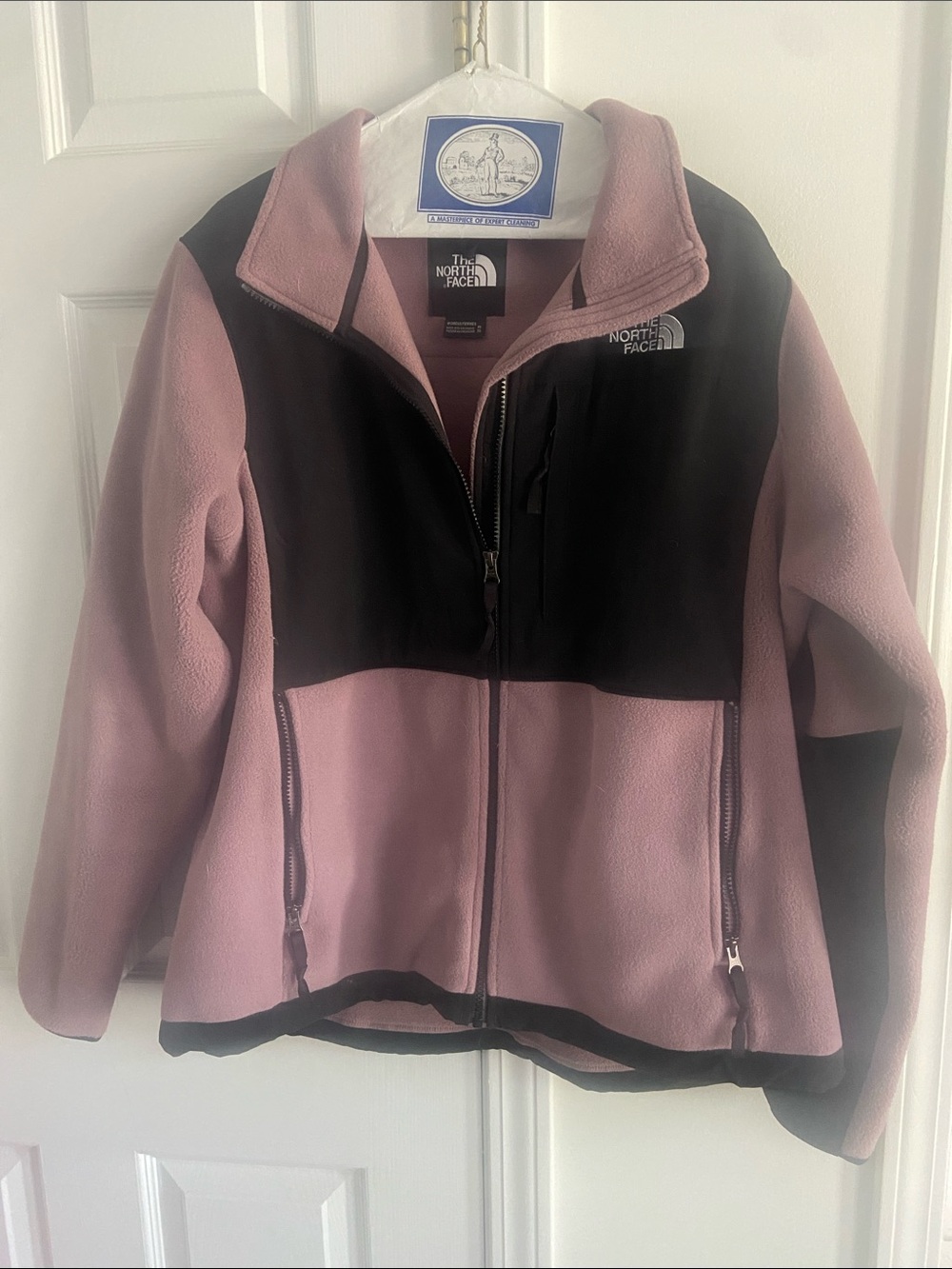The North Face Pink and Black Denali-Style Fleece Jacket